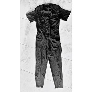 Barbara Bui Silk Cape Jumpsuit in Black, New, Size 6